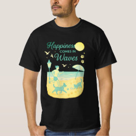 Camiseta Bliss do Dia da Praia Sado Vintage Pet Lover T-Shi