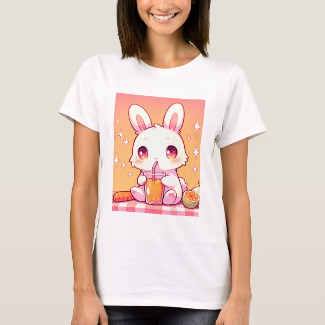 Camiseta Blissful Juice Break de Bunny (Frente)