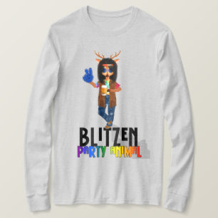 Camiseta Blitzen, os criadores de Papais noeis do Partido A