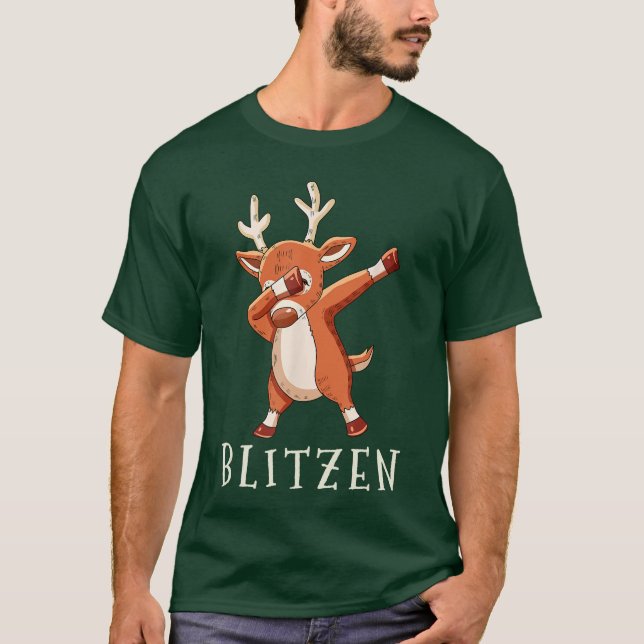 Camiseta BLITZEN Santas Reins Family Matching Outfit Christ (Frente)