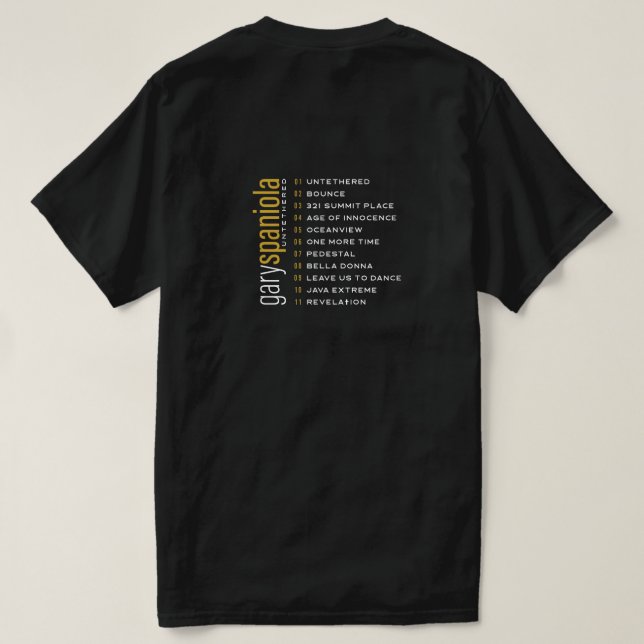 Camiseta BLK sem limites - Parte frontal e traseira 0128 (Verso do Design)