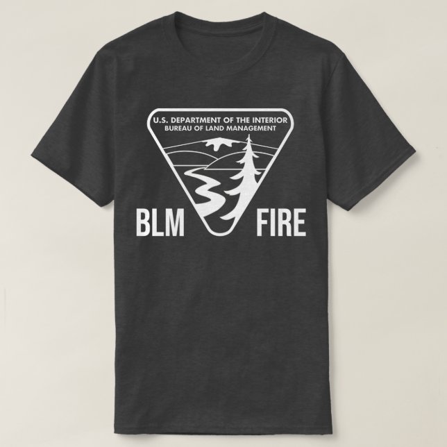 Camiseta BLM FIRE Bureau of Land Management White (Frente do Design)