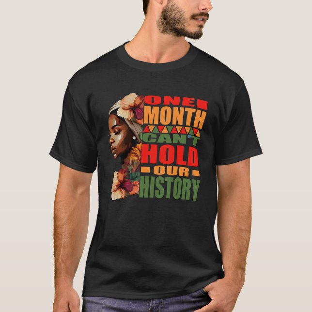 Camiseta BLM One Month Can't Hold Our History (Frente)