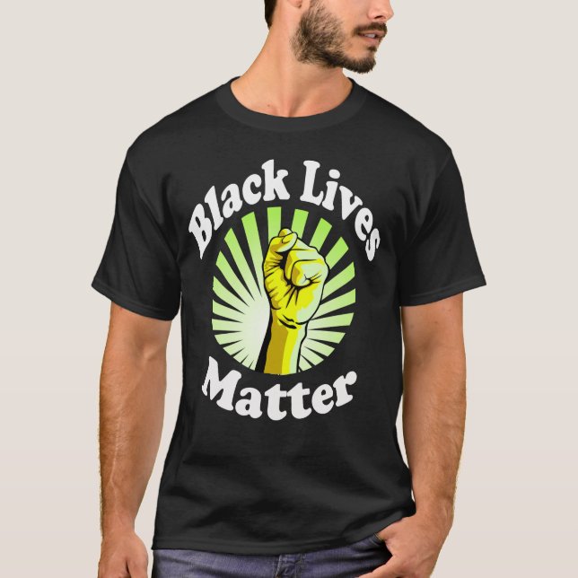 Camiseta BLM (Yellow Fist Black Lives) (Frente)
