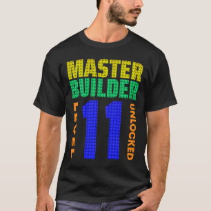 Camiseta Blo de aniversário de 11 do Master Builder nível 1