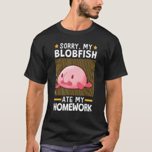 Camiseta Blobfish Comeu Meu Trabalho De Casa
