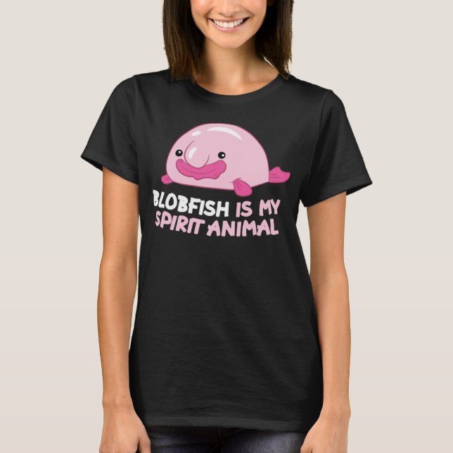 Camiseta Blobfish É Meu Espírito Animal Engraçado Memória D (Frente)