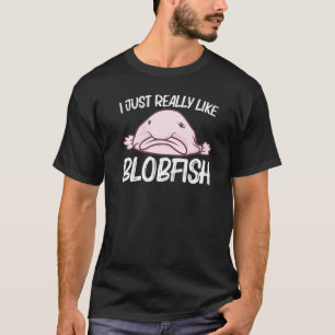 Camiseta Blobfish Para Homens Mulheres Peixe de Águas Profu