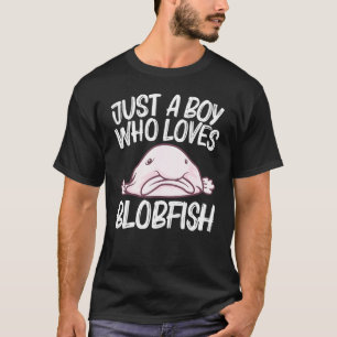 Camiseta Blobfish Para Meninos Crianças Peixe de Águas Prof