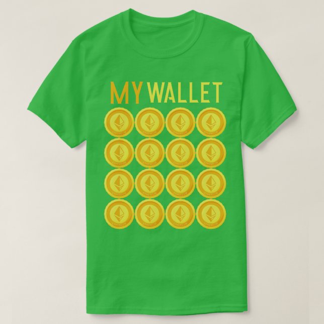 Camiseta Blocchain ETH Criptocurrency do FUNNY Eethum (Frente do Design)