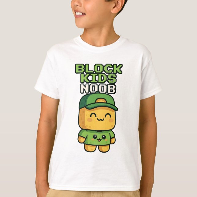 CAMISETA BLOCK KIDS NOOB (Frente)