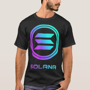 Camiseta Blockchain de moedas de SOL Crypto SOLANA