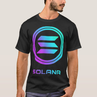 Camiseta Blockchain de moedas de SOL Crypto SOLANA