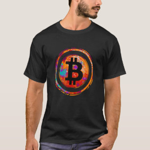 Camiseta Blockchain de negociação com criptografia de moeda