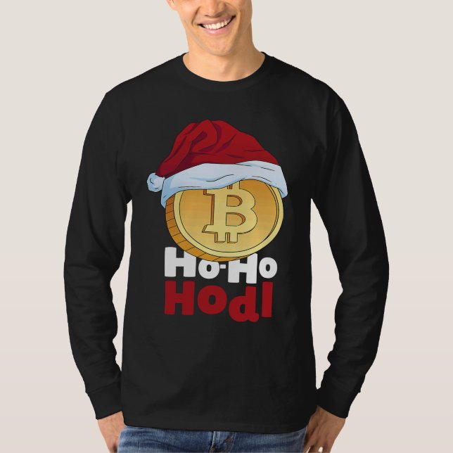 Camiseta Blockchain Ho HoHodl Xmas Bitcoin Cryptocurrency B (Frente)