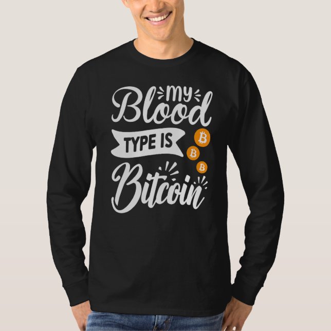Camiseta Blockchain Meu Tipo Sanguíneo É Bitcoin Criptomoed (Frente)