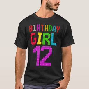Camiseta Bloco Construído Com Bloco De 12 Anos De 12 Bonito