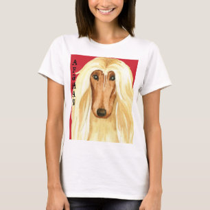 Camiseta Bloco da cor do galgo afegão