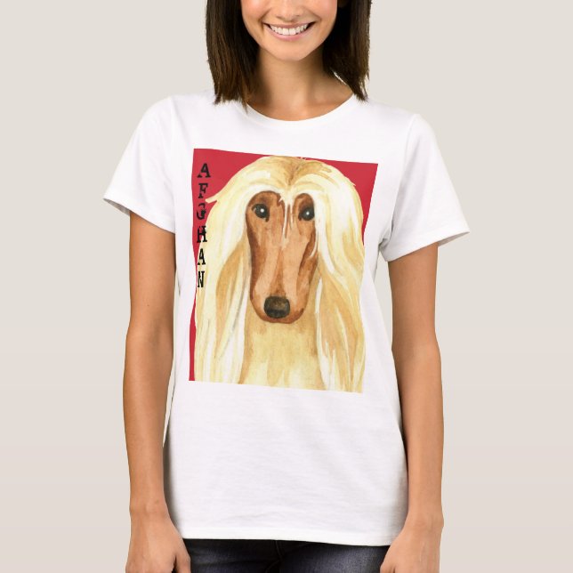Camiseta Bloco da cor do galgo afegão (Frente)
