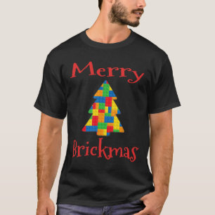 Camiseta Bloco de Brick Master Builder de Árvore de Natal