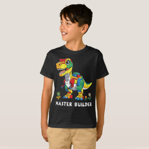Camiseta Bloco de Construção Dinossauro de Tijolo Master Bu