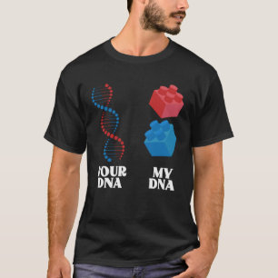 Camiseta Bloco de Construção Meu Brinquedo de Tijolos DNA M