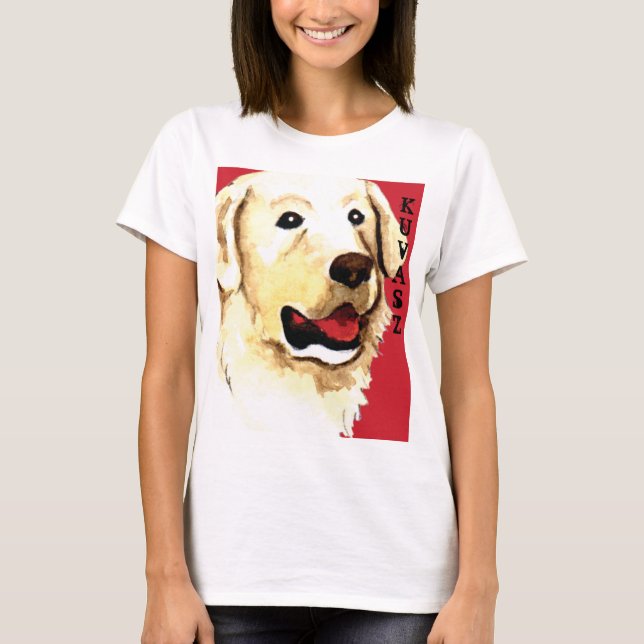 Camiseta Bloco de Cores do Kuvasz (Frente)