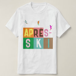 Camiseta Bloco de Cores do Retro Skiers de Après-ski