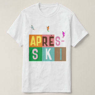 Camiseta Bloco de Cores do Retro Skiers de Après-ski