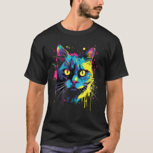 Camiseta Bloco de Desenho Urbano Gato Desenho Arte de Rua
