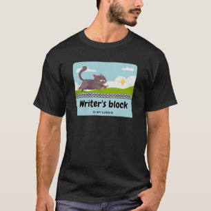 Camiseta Bloco de Escritor: Tira de Quadrinhos de Escritor 
