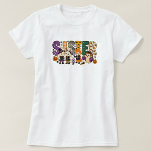 Camiseta Bloco de Letras da Irmã Squad