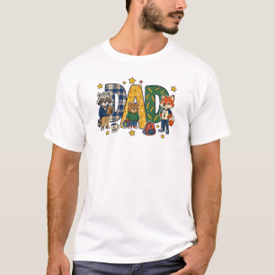 Camiseta Bloco de Letras de Papai Assustador 