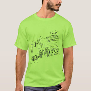 Camiseta bloco de motor 454ci