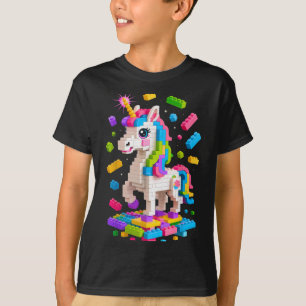 Camiseta Bloco de Tiques do Construtor Mestre do Unicorn Lo