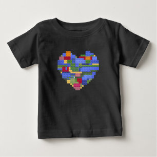 Camiseta Bloco do Construtor Mestre Tijolo Construção Coraç