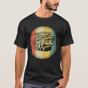 Camiseta Bloco do Motor Retro Mecânico de Carros Caminhão a