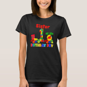 Camiseta Bloco Edifício Irmã Do Aniversário De 1 Ano B