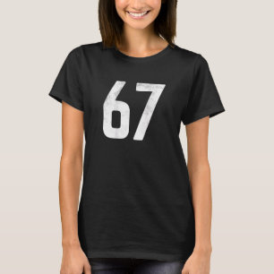 Camiseta Bloco Esportivo Impressão Número 67 Para Futebol B