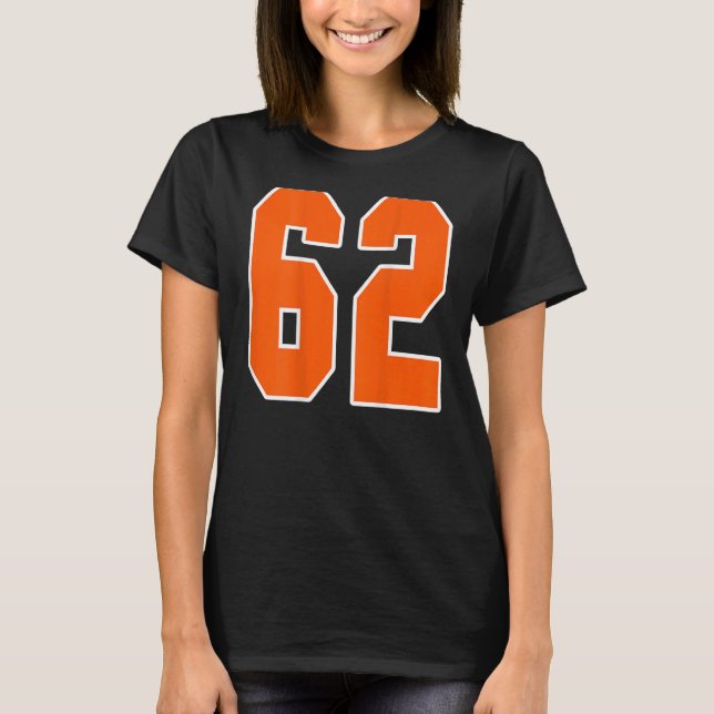Camiseta Bloco Esportivo Laranja Da Impressão, N.O 62, Para (Frente)