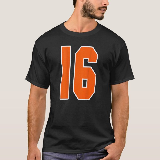 Camiseta Bloco Esportivo Laranja Impressão 16 Para Esporte (Frente)