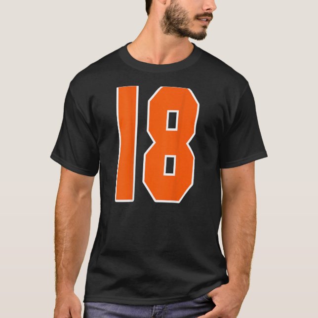 Camiseta Bloco Esportivo Laranja Impressão 18 Para Esporte (Frente)