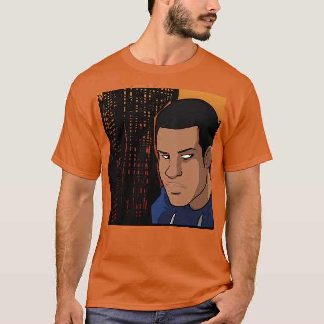 Camiseta Bloco para obstruir a caracterização do homem (Frente)