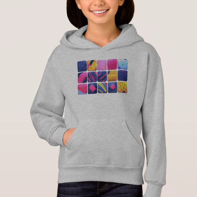 Camiseta Blocos Coloridos Padrão Abstrato (Frente)