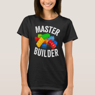 Camiseta Blocos componentes do Master Builder Brick Builds