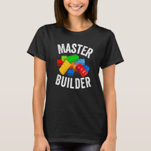 Camiseta Blocos componentes do Master Builder Brick Builds
