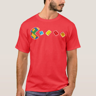 Camiseta Blocos de Construção Divertidos Jogador Mestre Con
