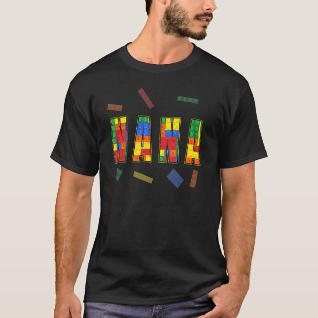 Camiseta Blocos de Construção do Construtor Mestre do Brick (Frente)
