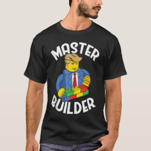 Camiseta Blocos de Construção do Construtor Mestre Homens M