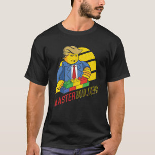 Camiseta Blocos de Construção do Construtor Mestre Homens M